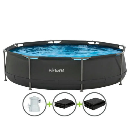 Apvalus baseinas VIRTUFIT 305 cm su filtravimo siurbliu