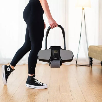 KA10 BLACK ABS WHEEL AUTOMATIC WHEEL FOR EXERCISING THE ABDOMINAL MUSCLES WITH SUPPORT