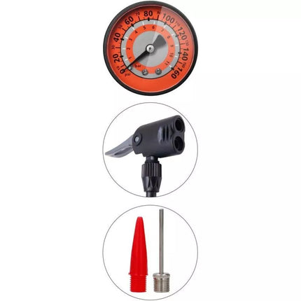 XQMAX PRO WORKSHOP/BICYCLE PUMP 160Psi (11Bar) WITH PRESSURE GAUGE SMALL BASE