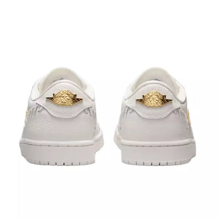 Air Jordan 1 Low Method of Make Wmns “Balti/Metalinio aukso” moteriški sportiniai bateliai - FN5032-100