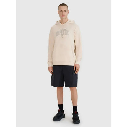 Men's sweatshirt with hood, open, 4F 4FRSS25TSWSM2201-12S
