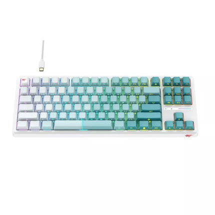 Havit KB901L Žaidimų klaviatūra (Balta ir žalia)