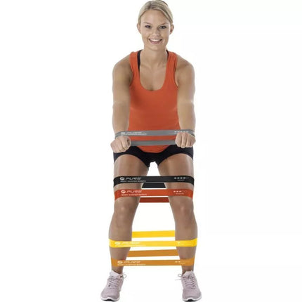 Rinkinys 5 vnt. mini juostų fitnesui ir crossfitui PURE 2 IMPROVE