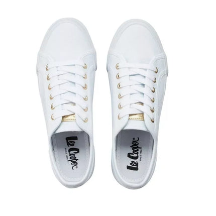 Lee Cooper women's sports shoes fabric sneakers stylish white
