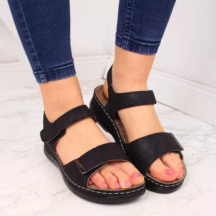 eVento W EVE223D black wedge sandals