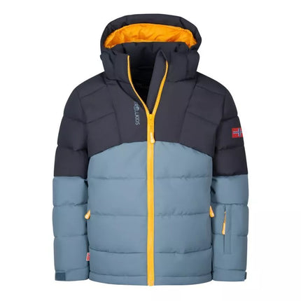 Trollkids Kids Gryllefjord children's winter jacket with hood, insulated, waterproof, blue (365-620)