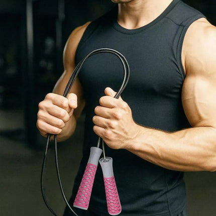 FITNESS SKIPPING ROPE PVC 300CM PINK ENERO FIT
