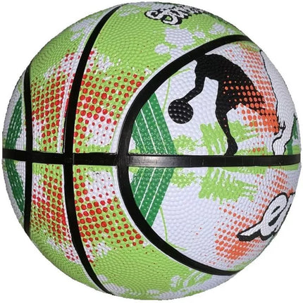 ENERO SOLID BASKETBALL SIZE 7 GREEN AND WHITE