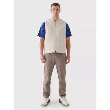 Men's down vest with stand-up collar 4F 4FRAW24TVESM171-12S