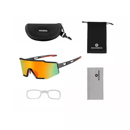 Rockbros poliarizuoti akiniai nuo saulės SP225BK juoda-raudona