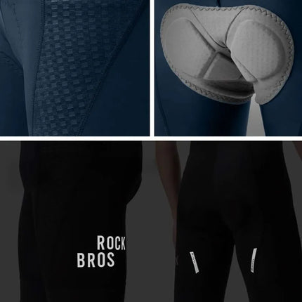 Rockbros YDDK009 Men's Cycling Bib Shorts with Pad Size L - Dark Blue