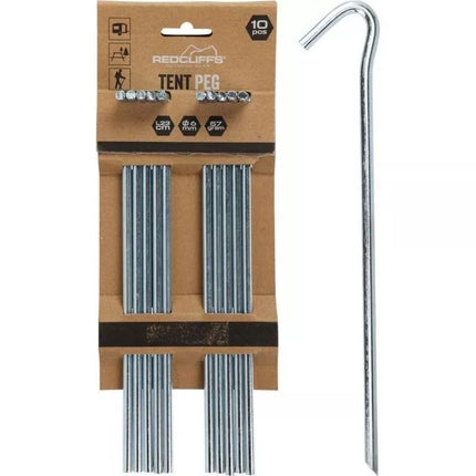 Palapinės kuoliukai 23 cm, metaliniai, 10 vnt. rinkinys, REDCLIFFS