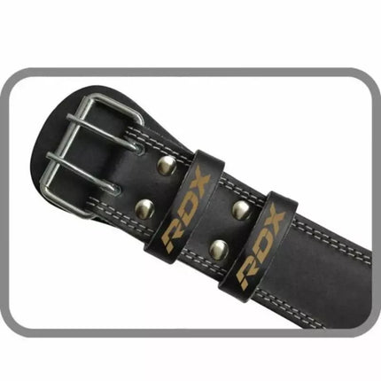 4" GOLD LEATHER BODYBUILDING BELT FOR EXERCISES - RDX S