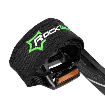 Rockbros GZT1001BK dviračio pedalų dirželiai, 2 vnt. – Juodi