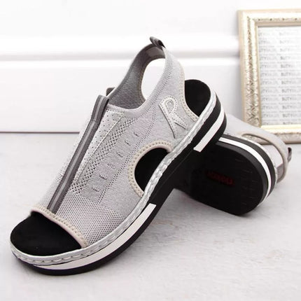 Rieker W RKR686 metallic comfortable slip-on sandals