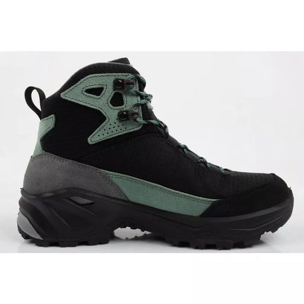 Aku moteriški trekingo sportiniai batai Adapta Gore-tex odiniai juodi žali