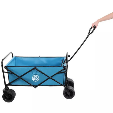 DELUXE FOLDABLE TRAVEL AND BEACH STROLLER 66x48x90CM WITH HANDLE, BLUE