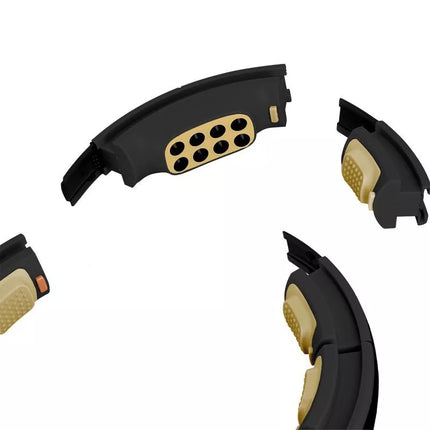 HHM13 NEW HULA HOP BLACK/GOLD WITH MAGNETS AND WEIGHT + HMS COUNTER