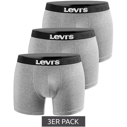 Levi's Bokseriai Vyriški 3 vnt. Pilki Medvilniniai