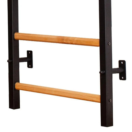 GYMNASTIC WOODEN AND METAL WALL BAR WITH METAL BAR AND ACCESSORIES FOR CHILDREN BENCHK 721B A076