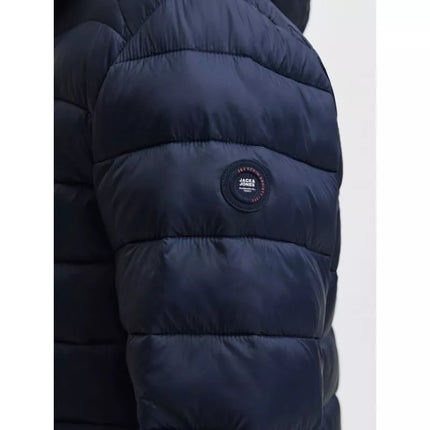 Jack&Jones men's down jacket JJEBRADLEY LIGHT PUFFER HOOD NOOS 12280970 SKY CAPTAIN