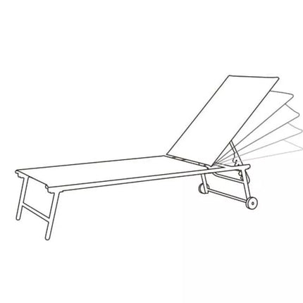Sodo poilsio kėdė 185x57x31 cm pilka