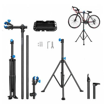 Wozinsky WSS-180 pastatomas dviračių serviso stovas su rankenėlėmis, iki 30 kg - juodas