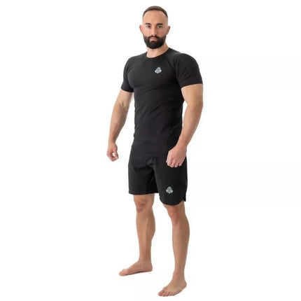 Rashguard, juoda, trumpos rankovės, BlackRS - S
