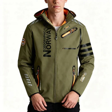 Geographical Norway Royaute DB 068 M WY1996H/GN-Kaki / Orange Softshell striukė