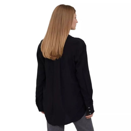 Tommy Hilfiger Moteriška viskozės krepinė palaidinė ilgomis rankovėmis WW0WW32274