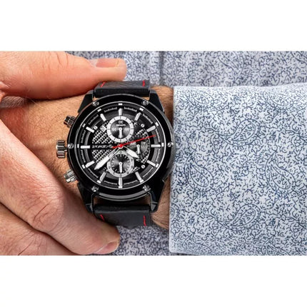 Vyriškas laikrodis Giewont Chronograph Safyro Juodas GW8810-A1