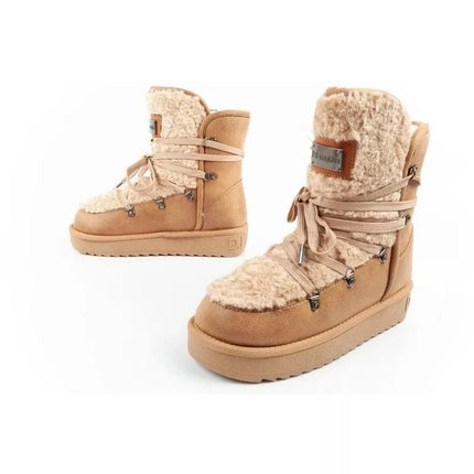 D.Franklin children's winter snow boots, fashionable fur lining, insulated