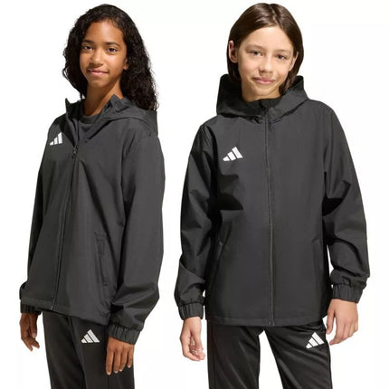 adidas Entrada 26 Visų oro sąlygų vaikiška striukė - Juoda JZ9104