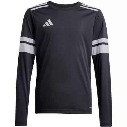 Vaikiškas adidas Squadra 25 džersis ilgomis rankovėmis, juodos ir baltos spalvos JJ0047