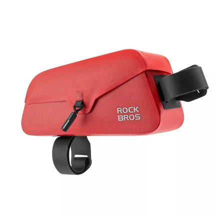 Rockbros 30120122004 Vandeniui atsparus 0.9L dviračio rėmo krepšys su magnetiniu užsegimu - Raudonas