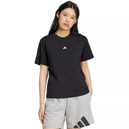 adidas Essentials marškinėliai su mažu logotipu iš medvilnės, moteriški, JC5943