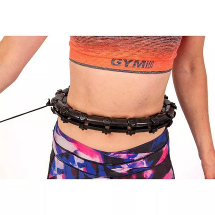 Hula Hoop with Massager and Weights, Black, Energo Fit