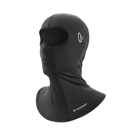 Wozinsky WKM-02B Balaklava veido kaukė, skirta motociklui ir dviračiui, su skylutėmis akiniams - Juoda