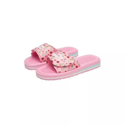 Kubota Velcro Flip Flops Multicolor Floral Pink K25SS-100-001-28-1