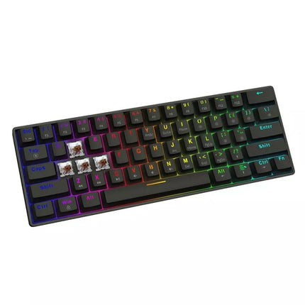 SAVIO Mechaninė klaviatūra BLACKOUT X2 OUTEMU BROWN Hot Swap