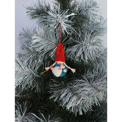 Dekoratyvinė lėlė su rankine, mėlyna mergaitė, 7,5 cm