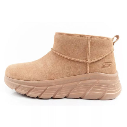 Skechers moteriški žieminiai odiniai aulinukai su pašiltinimu, rudi
