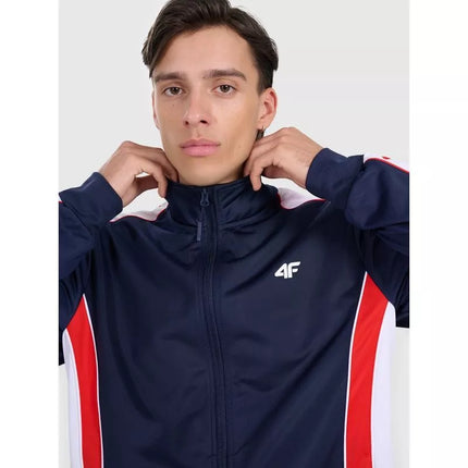 Men's zip-up sweatshirt without hood 4F 4FRAW25TSWSM2459-31S