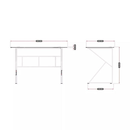 Balti „Huzaro Hero 1.6“ žaidimų stalas