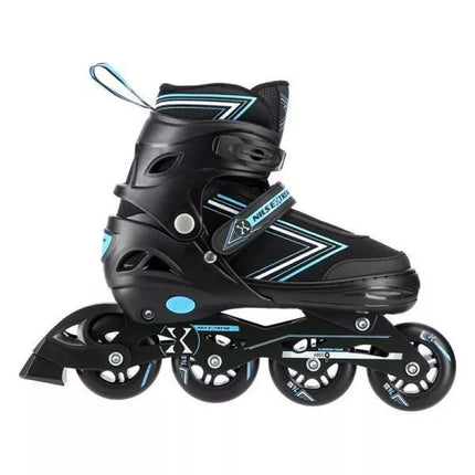 NILS EXTREME NH11912 A 2IN1 ROLLER SKATES BLACK-BLUE SIZE S (31-34) WITH REPLACEABLE HOCKEY BLADE