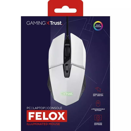 TRUST GXT109P Felox žaidimų pelė balta