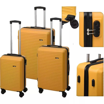 SET OF 3 SUITCASE 20/24/28 INCHES PROWORLD HONEY