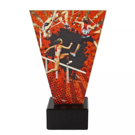 Athletics glass trophy