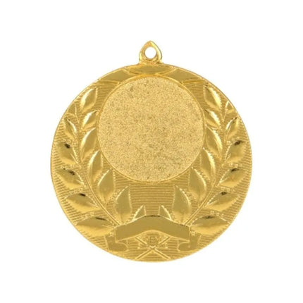 Gold medal with space for a 25 mm emblem - steel medal