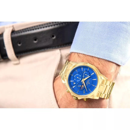 Men's Watch Giewont Chronograph Sapphire Gold Blue GW9460-B5